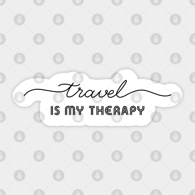 Travel Is My Therapy Sticker by TravelGiftDesign